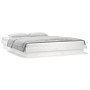 Bettgestell mit LED-Massivholz weiß 200x200 cm von , Betten und Lattenroste - Ref: Foro24-819993, Preis: 205,94 €, Rabatt: %