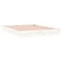 Estructura de cama con LED madera maciza blanca 200x200 cm de , Camas y somieres - Ref: Foro24-819993, Precio: 154,34 €, Desc...