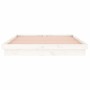Bettgestell mit LED-Massivholz weiß 200x200 cm von , Betten und Lattenroste - Ref: Foro24-819993, Preis: 205,94 €, Rabatt: %
