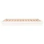 Bed frame with LED solid white wood 200x200 cm by , Beds and slatted bases - Ref: Foro24-819993, Price: 154,37 €, Discount: %