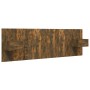 Cabecero de cama y mesitas madera contrachapada roble ahumado