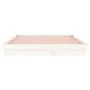 Bed frame with LED solid white wood 120x190 cm by , Beds and slatted bases - Ref: Foro24-820008, Price: 127,56 €, Discount: %