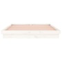 Bettgestell mit LED-Massivholz weiß 120x190 cm von , Betten und Lattenroste - Ref: Foro24-820008, Preis: 157,07 €, Rabatt: %