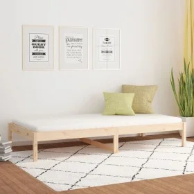 Solid pine wood sofa bed 80x200 cm by , Beds and slatted bases - Ref: Foro24-820417, Price: 78,40 €, Discount: %