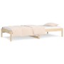 Solid pine wood sofa bed 80x200 cm by , Beds and slatted bases - Ref: Foro24-820417, Price: 79,81 €, Discount: %