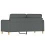 Dark gray 2-seater fabric sofa, 140 cm by , Sofas - Ref: Foro24-359479, Price: 212,92 €, Discount: %