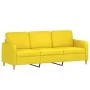 Sofa set with cushions 3 pieces light yellow fabric by , Sofas - Ref: Foro24-3202059, Price: 592,90 €, Discount: %