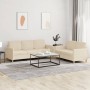 Sofa set with cushions 2 pieces cream fabric by , Sofas - Ref: Foro24-3202120, Price: 469,02 €, Discount: %