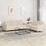 Sofa set with cushions 2 pieces cream fabric by , Sofas - Ref: Foro24-3202120, Price: 461,74 €, Discount: %