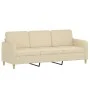 Sofa set with cushions 2 pieces cream fabric by , Sofas - Ref: Foro24-3202120, Price: 461,74 €, Discount: %