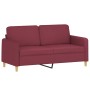 Two-piece sofa set with red wine fabric cushions. by , Sofas - Ref: Foro24-3202092, Price: 408,23 €, Discount: %
