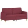 Two-piece sofa set with red wine fabric cushions. by , Sofas - Ref: Foro24-3202092, Price: 402,02 €, Discount: %