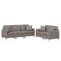 Sofa set with 2 pieces of gray taupe fabric cushions by , Sofas - Ref: Foro24-3202141, Price: 498,35 €, Discount: %