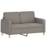 Sofa set with 2 pieces of gray taupe fabric cushions by , Sofas - Ref: Foro24-3202141, Price: 481,50 €, Discount: %