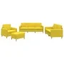 Set of sofas with 4 light yellow fabric cushions by , Sofas - Ref: Foro24-3202067, Price: 640,78 €, Discount: %