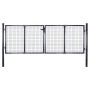 Puerta de malla de jardín acero galvanizado gris 289x100 cm de vidaXL, Puertas de jardín - Ref: Foro24-143363, Precio: 232,70...