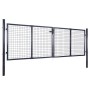 Puerta de malla de jardín acero galvanizado gris 289x100 cm de vidaXL, Puertas de jardín - Ref: Foro24-143363, Precio: 232,70...