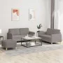 Three-piece sofa set with gray taupe fabric cushions by , Sofas - Ref: Foro24-3202101, Price: 461,12 €, Discount: %