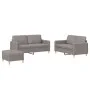Three-piece sofa set with gray taupe fabric cushions by , Sofas - Ref: Foro24-3202101, Price: 461,12 €, Discount: %
