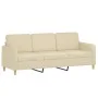 Sofa set with cushions 2 pieces cream fabric by , Sofas - Ref: Foro24-3202136, Price: 485,08 €, Discount: %