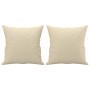 Sofa set with cushions 2 pieces cream fabric by , Sofas - Ref: Foro24-3202136, Price: 492,88 €, Discount: %