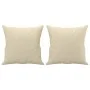 Sofa set with cushions 2 pieces cream fabric by , Sofas - Ref: Foro24-3202136, Price: 485,08 €, Discount: %