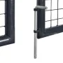 Garden mesh gate gray galvanized steel 289x100 cm by vidaXL, garden gates - Ref: Foro24-143363, Price: 232,77 €, Discount: %