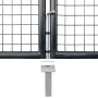 Garden mesh gate gray galvanized steel 289x100 cm by vidaXL, garden gates - Ref: Foro24-143363, Price: 232,77 €, Discount: %