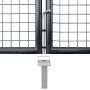 Puerta de malla de jardín acero galvanizado gris 289x100 cm de vidaXL, Puertas de jardín - Ref: Foro24-143363, Precio: 232,70...