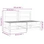 Zentrale Gartensofas 2 Stk. massives Douglasienholz von , Modulare Sofas für den Außenbereich - Ref: Foro24-825518, Preis: 89...