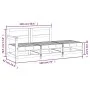 3-piece garden furniture set made of impregnated pine wood by , Modular outdoor sofas - Ref: Foro24-825526, Price: 115,80 €, ...