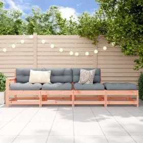 4-piece garden furniture set made of solid Douglas fir wood by , Modular outdoor sofas - Ref: Foro24-825539, Price: 147,97 €,...
