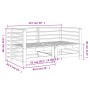 Garten-Ecksofas 2 Stk. massives Kiefernholz grau von , Modulare Sofas für den Außenbereich - Ref: Foro24-825634, Preis: 153,4...