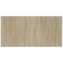 Cabecero de cama con mesitas madera contrachapada roble Sonoma