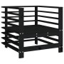 Garden armchairs, 2 units, solid black pine wood by , Modular outdoor sofas - Ref: Foro24-825629, Price: 143,98 €, Discount: %