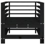 Garden armchairs, 2 units, solid black pine wood by , Modular outdoor sofas - Ref: Foro24-825629, Price: 143,98 €, Discount: %