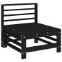 Zentrales Gartensofa massives Zirbenholz schwarz von , Modulare Sofas für den Außenbereich - Ref: Foro24-825615, Preis: 56,04...
