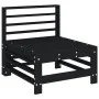 Zentrales Gartensofa massives Zirbenholz schwarz von , Modulare Sofas für den Außenbereich - Ref: Foro24-825615, Preis: 55,33...