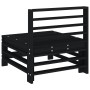 Zentrales Gartensofa massives Zirbenholz schwarz von , Modulare Sofas für den Außenbereich - Ref: Foro24-825615, Preis: 56,04...