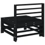 Zentrales Gartensofa massives Zirbenholz schwarz von , Modulare Sofas für den Außenbereich - Ref: Foro24-825615, Preis: 55,33...