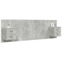 Cabecero de cama y mesitas madera contrachapada gris hormigón