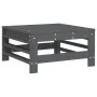 Gartenhocker aus massivem Kiefernholz grau von , Modulare Sofas für den Außenbereich - Ref: Foro24-825620, Preis: 60,98 €, Ra...