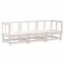 3-teiliges Gartenmöbel-Set massives Zirbenholz weiß von , Modulare Sofas für den Außenbereich - Ref: Foro24-825416, Preis: 16...