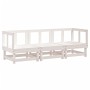 3-teiliges Gartenmöbel-Set massives Zirbenholz weiß von , Modulare Sofas für den Außenbereich - Ref: Foro24-825416, Preis: 16...