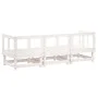 3-teiliges Gartenmöbel-Set massives Zirbenholz weiß von , Modulare Sofas für den Außenbereich - Ref: Foro24-825416, Preis: 16...