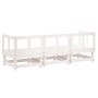 3-teiliges Gartenmöbel-Set massives Zirbenholz weiß von , Modulare Sofas für den Außenbereich - Ref: Foro24-825416, Preis: 16...