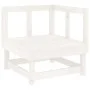 3-teiliges Gartenmöbel-Set massives Zirbenholz weiß von , Modulare Sofas für den Außenbereich - Ref: Foro24-825416, Preis: 16...