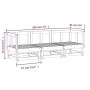 3-teiliges Gartenmöbel-Set massives Zirbenholz weiß von , Modulare Sofas für den Außenbereich - Ref: Foro24-825416, Preis: 16...