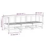 3-teiliges Gartenmöbel-Set aus imprägniertem Kiefernholz von , Modulare Sofas für den Außenbereich - Ref: Foro24-825421, Prei...