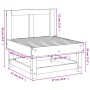 Zentrales Gartensofa aus massivem Zirbenholz von , Modulare Sofas für den Außenbereich - Ref: Foro24-825373, Preis: 54,92 €, ...